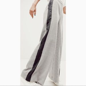 Checkered Wide Leg Suit Pant